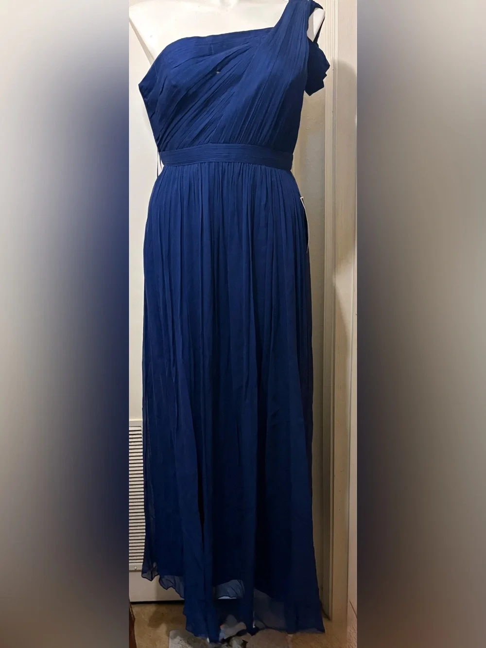 J. Crew Deep Blue Pleated Maxi Skirt